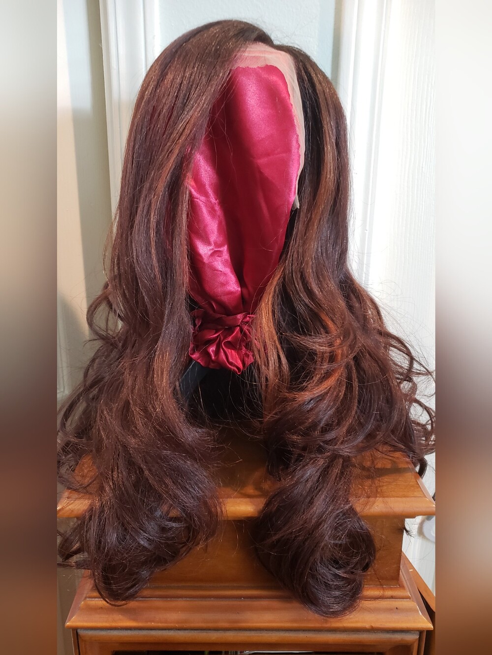 Reddish-brown Front Lace Wig